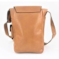 9002 -BEIGE LEATHER (PU) WINE BAG